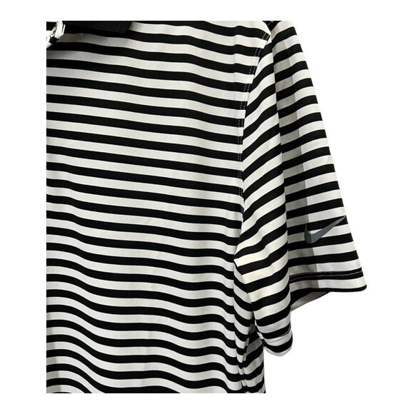 Nike Black and White Striped Polo Shirt - Picture 4 of 8